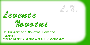 levente novotni business card